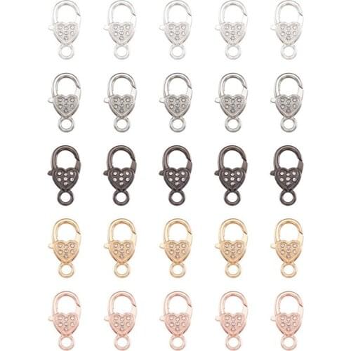 25pcs/box Big Alloy Rhinestone Lobster Claw Clasps Mixed Color for Jewelry Making DIY Bracelet Necklace DIY Bracelet Necklace