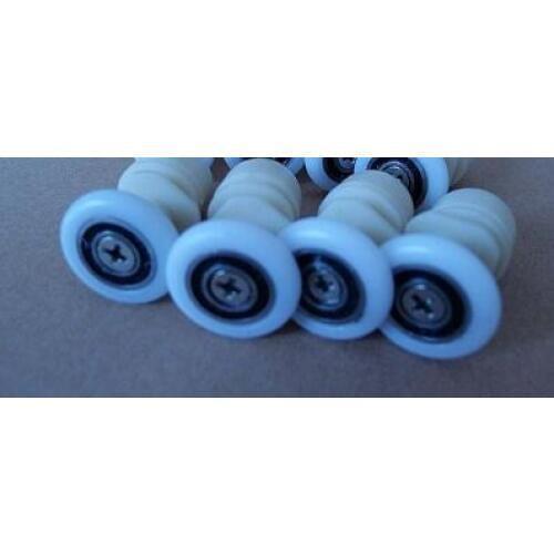 4pcs=1set Shower room pulley single pulley shower cabin sliding door pulley core pulley shower room roller