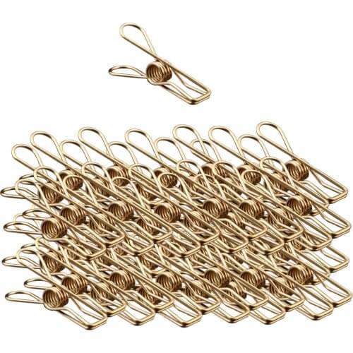 40-Windproof Metal Wire Clamps Washing Line Clothes Pegs Pins Clips