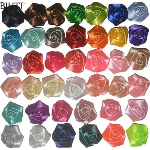 400pcs/lot Free Shipping 1.6'' Mini Classic Rose Bud Fabric Flower Girls Headdress Flower Apparel Accessories TH06