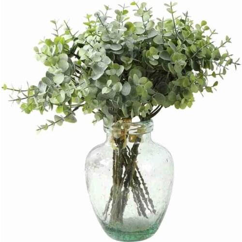 6 Fork 36 Mesh Eucalyptus Leaf Artificial Plant Simulation Leaf Material Plant Wall Landscape Decorative Fake Flower
