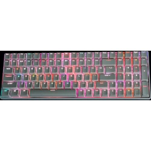 96 Layout 2mode Type-c BT Macro Mechanical Keyboard Type-c Hot Swappable RGB PCB White Plastic Case Alumunim Plate Mute Cotton