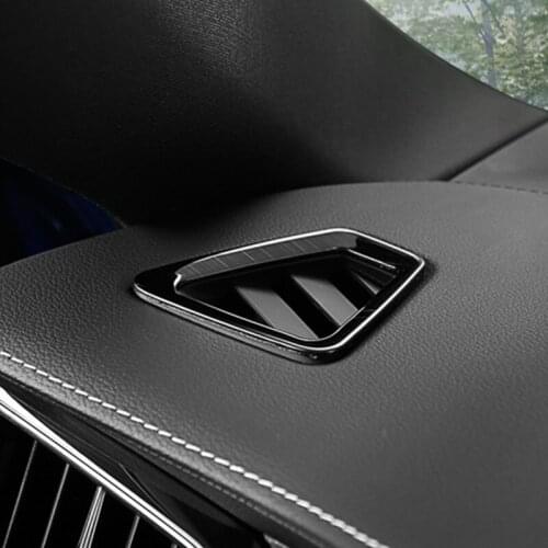 Car Dasboard Air Conditioning Outlet Frame Decoration Sticker Trim For Volvo XC60 2018 Stainless Steel Interior accessories