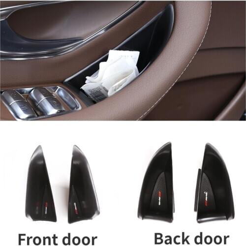Car Interior Accessories For Mercedes Benz E Class W213 2016-2020 ABS Door Storage Box Door Armrest Handle Container holder tray