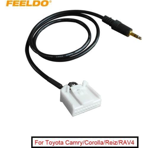 FEELDO 20Pcs Car 3.5mm Audio AUX 20PIN Wire Adapter Input Wire Cable For Toyota Camry/Corolla/Reiz/RAV4/Highlander #AM3231