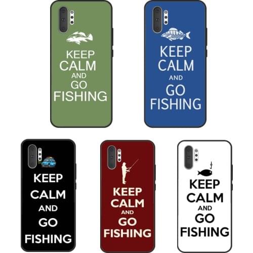 Keep Calm and Go Fishing Phone Case For Samsung Galaxy S10 S9 S8 S20 FE S21 Ultra Note 20 Note9 Note 10 Plus Cover
