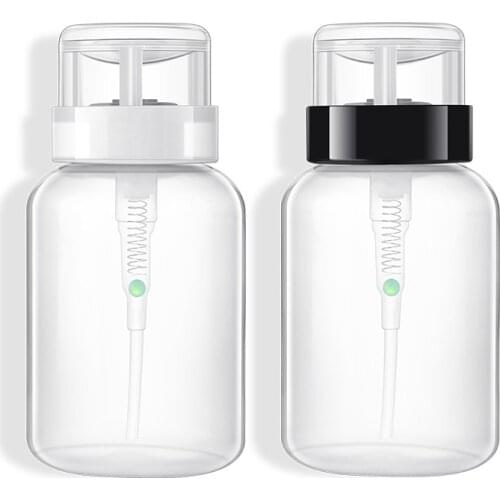 Fowecelt 200ml Liquid Soap Dispensers Pump Bottle Nail Polish Remover Nail Art UV Gel Cleaner Storage Container Beauty Care Tool