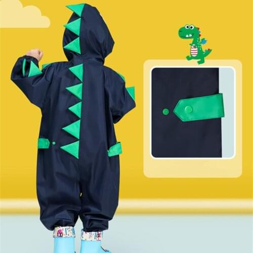70-120CM Waterproof Raincoat For Children Kids Baby Rain Coat Poncho Boys Girls Primary School Students Siamese Playing Raingear