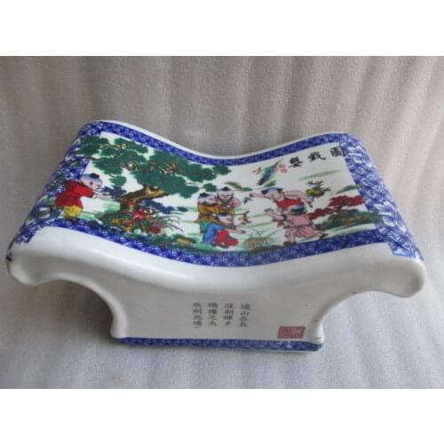 Ancient Chinese ceramics, ceramic massage health pillow Autumn view drawi /1