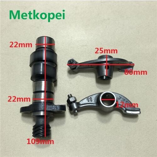 Motorcycle GS125 GN125 GZ125 DR125 engine camshaft cam shaft and rocker arm for Suzuki 125cc GN DR 125 valve tappet swing arm