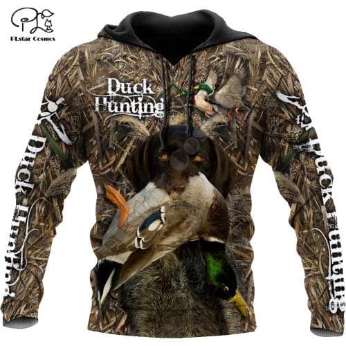 PLstar Cosmos Camo Animal Hunter Dog Pheasant Duck Hunting Tattoo 3DPrint Men/Women Streetwear Harajuku Jacket Funny Hoodies A16