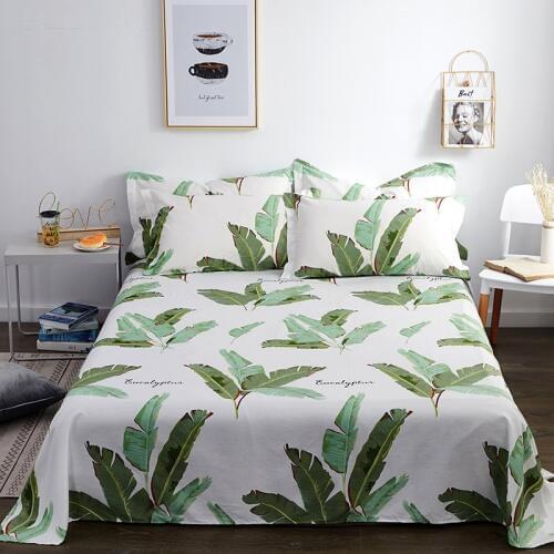 Classic Floral Bed Flat Sheet Cotton Bed Sheet pillowcase Child Kids Adults Bedspread Mattress Protector Cover #s
