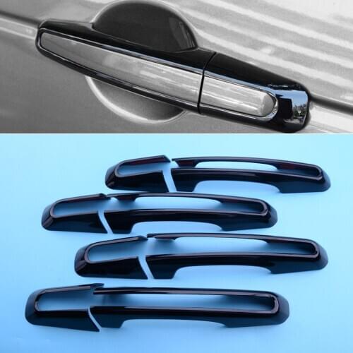 8Pcs/Set Door Handle Cover Trim Frame Gloosy Black fit for Land Rover Range Rover Sport 2014 2015 2016 2017