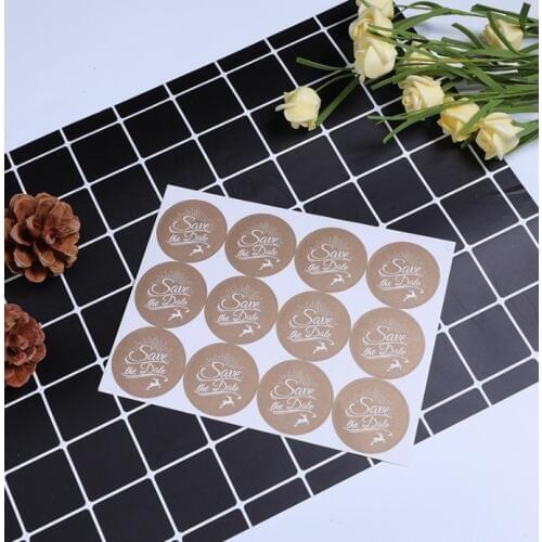 120pcs/10sheets Save The Date Wedding Welcome Confetti Stickers, Invitations Envelope Seals Favor Labels Birthday Gift Stickers