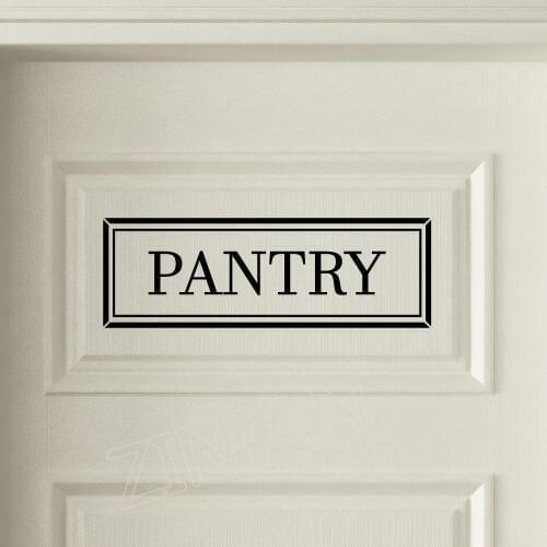 Pantry Wall Stickers Home Decor Door Sign Kitchen Wall Decal Z816