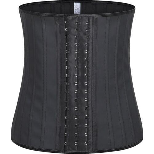 S-6XL Latex Waist Trainer Corset Women Belly Slimming Underwear Sheath Body Shaper Modeling Strap 25 Steel Boned Waist Cincher