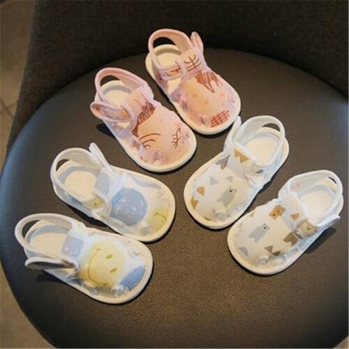 Newborn Baby Shoes Boy Girl Canvas breathable Summer Soft-sole Slipper Cotton Infant First Walkers Toddler Crib Sandals