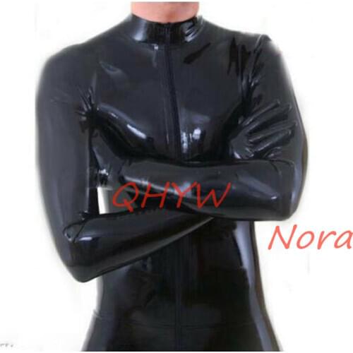 Sexy Exotic Sexy Handmade Customize Men Male Latex Catsuit with Gloves&Socks Zentai Cekc Fetish Bodysuits Front Zip