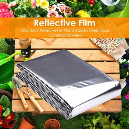 Silver Reflective Film 210x120cm Plants Cover Greenhouse Covering Foil Sheets Garden Plant Protective Film Reflective