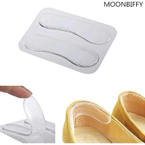 Comfortable Antislip Silicone Gel Heel Cushion Shoe Pads Foot Care Protector Sticker Pads Transparent