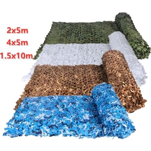 3x3 2x5 4x4 3x4 Military Camouflage Nets White Blue Beige Desert for Hunting Hiding Mesh Outdoor Awning Garden Shading Gazebo