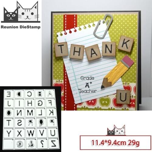 Reunion New Design Craft Metal Die Cuts English Alphabett Cutting Die Scrapbooking Album DIY Paper Card Embossing Stencils