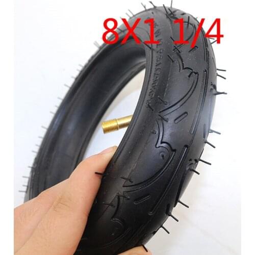 High performance 8 Inch 8X1 1/4 Scooter Tire & Inner Tube Set Bent Valve for A-Folding Bike Electric / Gas Scooter Tyre