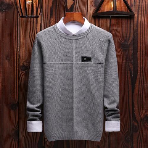 High Quality Sweater Men O-Neck Autumn Winter Thick Warm Men Brand Sweater Cotton Mens Knitted Pullover Sweaters Pull Homme