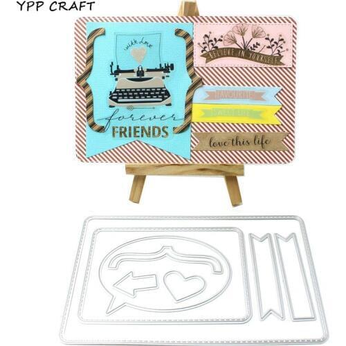 YPP CRAFT Stitched 4" by 6" Frames Metal Cutting Dies Stencils for DIY Scrapbooking/photo album Decorative DIY Paper Cards