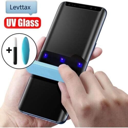 Full Liquid UV Tempered Glass For Samsung Galaxy S20 Ultra S10 E 5G S9Plus Note 10 Note 9 plus 9 8 Full Cover Screen Protector