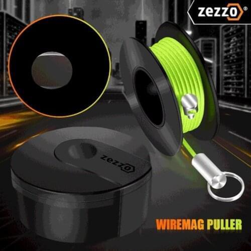 Zezzo Wiremag Puller Snap Wire Threader Magnetic Cable Running Puller Device Easy Use Hand Tool Magnetic Wiremag Wheel Puller