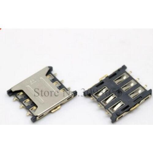 10pcs Plug type Nano-sim card block 6P Micro-card block mobile card slot Pull-type Nano-sim small card