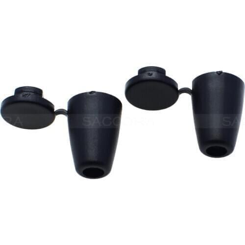 1000pcs Bell Stopper With Lid Cord Ends Lock Stopper Plastic Cord Buckle Black Toggle Clip for Paracord Clothes Accessories