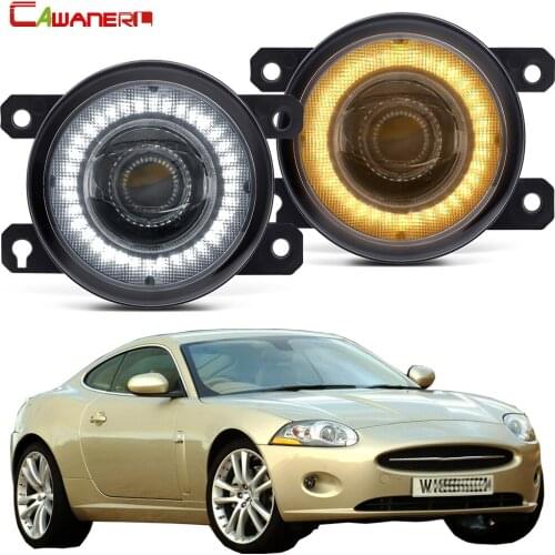 2 X Car Front Bumper Fog Light Assembly LED Angel Eye DRL Daytime Running Light 30W 8000LM 12V For Jaguar XK _J43_ 2006-2013