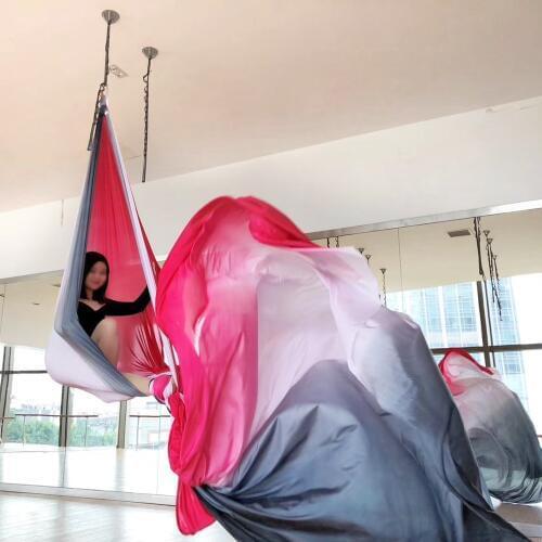 2020 11 Yards 10M Ombre Aerial Silk High Quality Gradational Colors Aerial Yoga Anti-gravity for yoga training Yoga for sporting