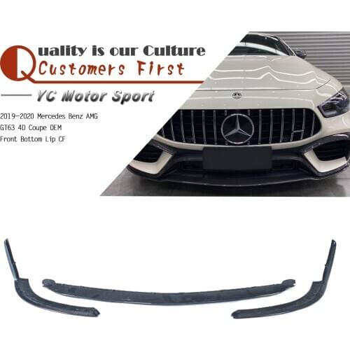 Car Accessories Carbon Fiber OEM Front Bottom Lip Fit For 2019-2020 MB AMG GT63 4D Coupe Front Bottom Lip