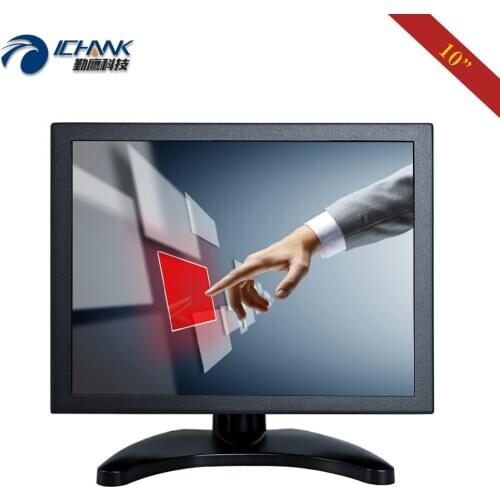 B100TC-ABHUV/10" 800x600 4:3 HDMI VGA USB Metal Case Portable Anti-interference Four Wire Resistive Touch LCD Screen PC Monitor