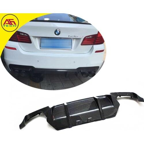 Carbon fiber D style M5 car rear bumper end lip diffuser auto rear bumper lip cover for BMW 5 series F10 F18 M5 bumper 2010-2016