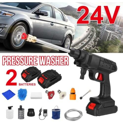 Cordless High Pressure Car Wash Water Gun Portable High Pressure Cleaner Car Washer Parkside Machine with 2PCS 24V Battery