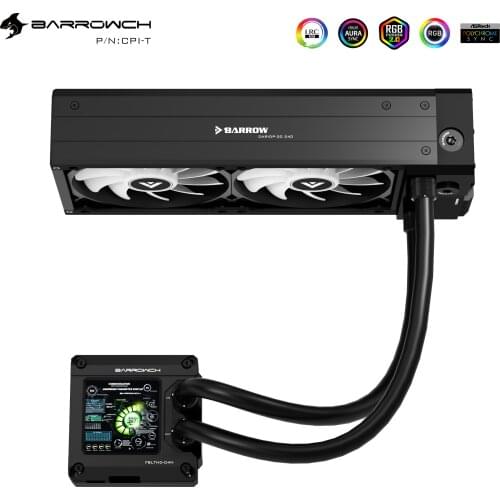 Barrowch AMD AM3 AM4 / INTEL 115X/X99/X299 CPU Block+GPU block+120mm Fan + 240mm/360mm Pump+Radiator Water Cooling Kit CPI-T