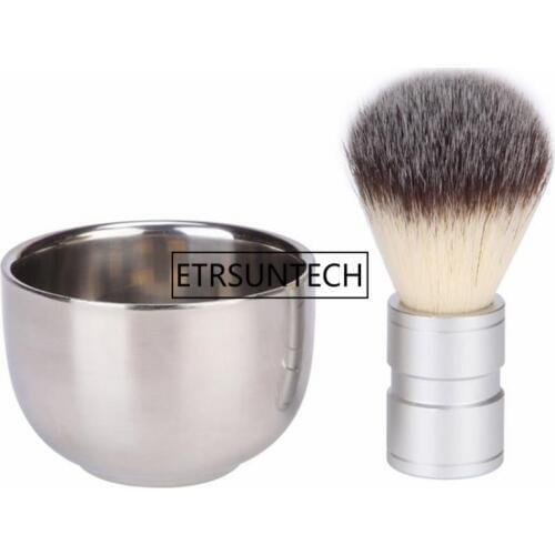 Shave Shaving Razor Brush With Stainless Steel Metal Shaving Shave Brush Mug Bowl Cup For Men F1498