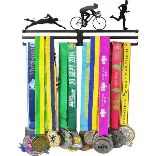 DIY Display Swimming Cycling Running Triathlon Sports Medal Hanger