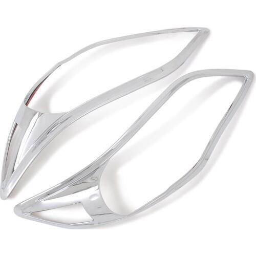 For Toyota Corolla 2011 2012 2013 2pcs ABS Chrome Front Headlight Head Light Lamp Frame Cover Trim Car Styling Accessories