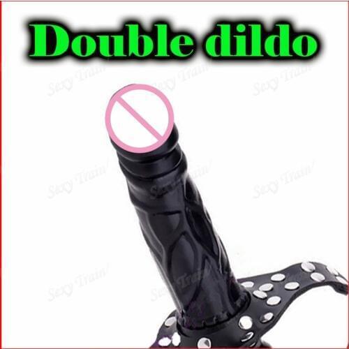 2016 New Hot Sex Products Unisex Fetish Double-Ended Dildo Gag, Open Mouth Gag Dildo Harness Lesbian Strapon Dildo, Sex Toys