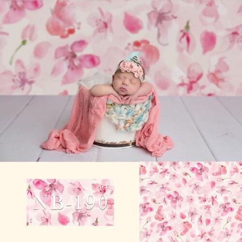 Flower Wall Backdrop for Photography Girls Newborn Kids Birthday Portrait Photo Background Watercolor Pink Floral Photocall Prop