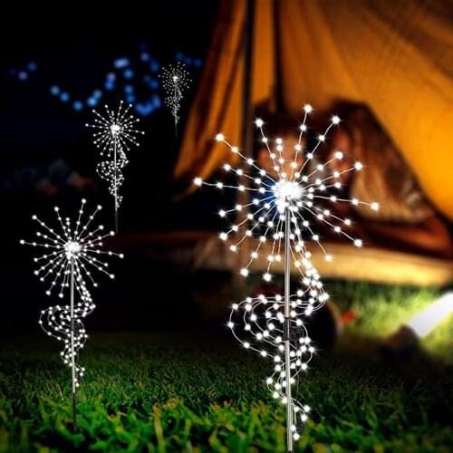 200LEDs Starburst Fairy String Lights Battery Solar Remote Control Garland Outdoor Christmas Firework Decoration Solar Light