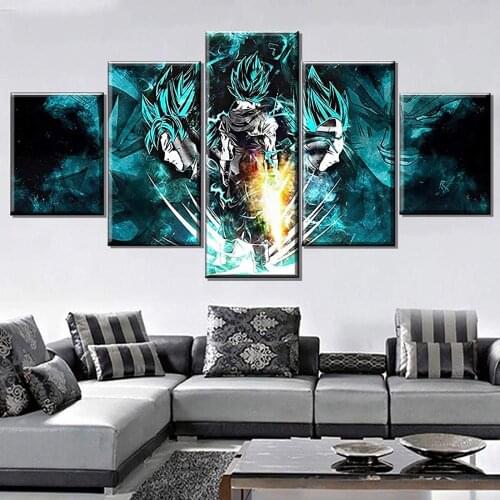 5 Piece Wall Art Canvas Japanese Anime Manga Figure Posters And Pictures Modern Home Decor Living Room Decoration Paintings