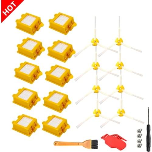 Hepa Filter For iRobot Roomba 700 Series 760 770 780 790 Vacuum Cleaner Spare Part 3 Armed Side Brush Brushes