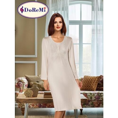 %100 Viskon Nightgowns Pyjamas Sleepshirts Homewear For Women Sleepwear Nightdress Sleep Top Night Wear Sleeping Dress