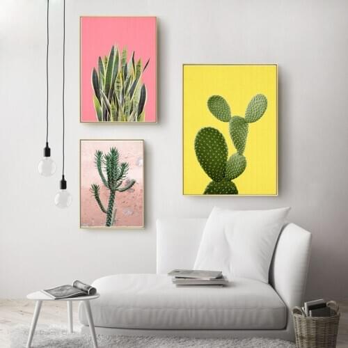 Cactus canvas painting wall art print poster wall art plant living room kitchen bedroom mexican decorated wall picture frameless